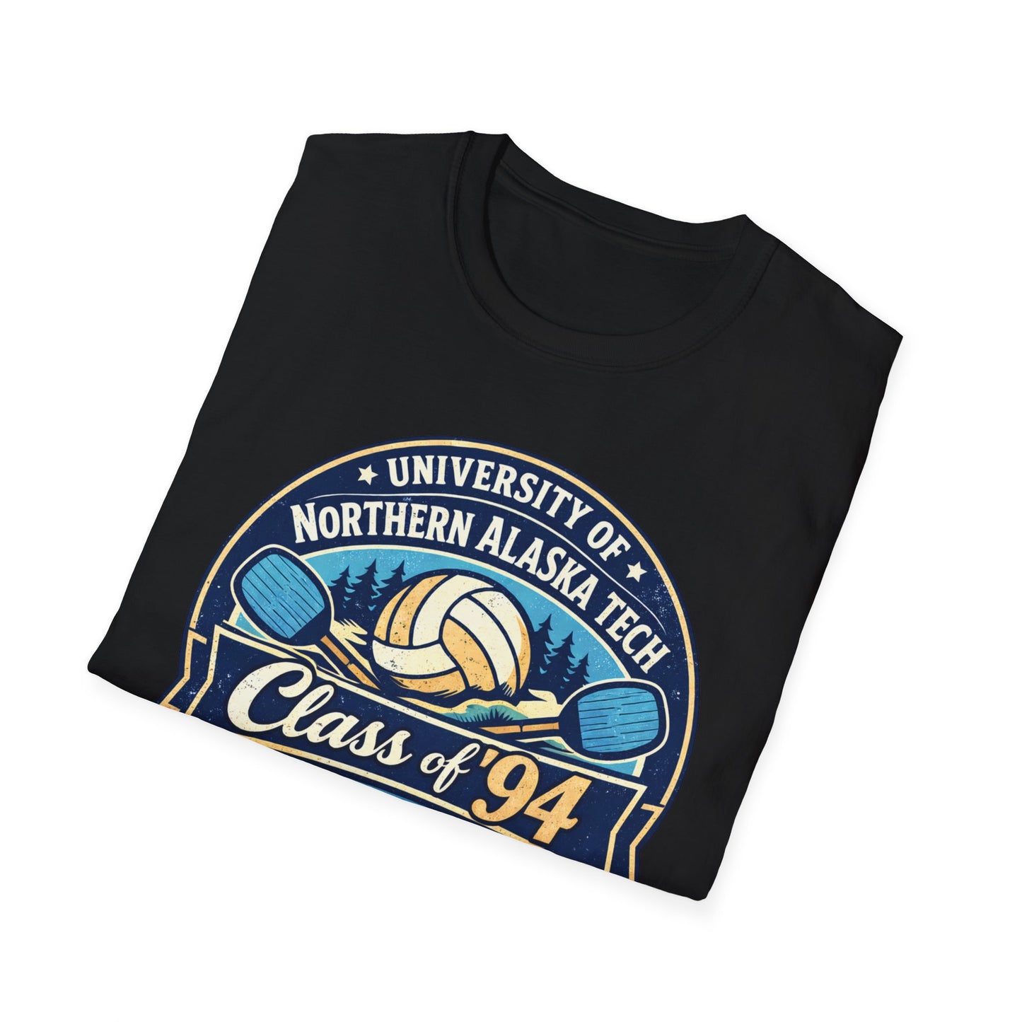 Class of '94 Beach Volleyball T-Shirt — University of Northern Alaska Tech Alumni Tee (Ice Version)