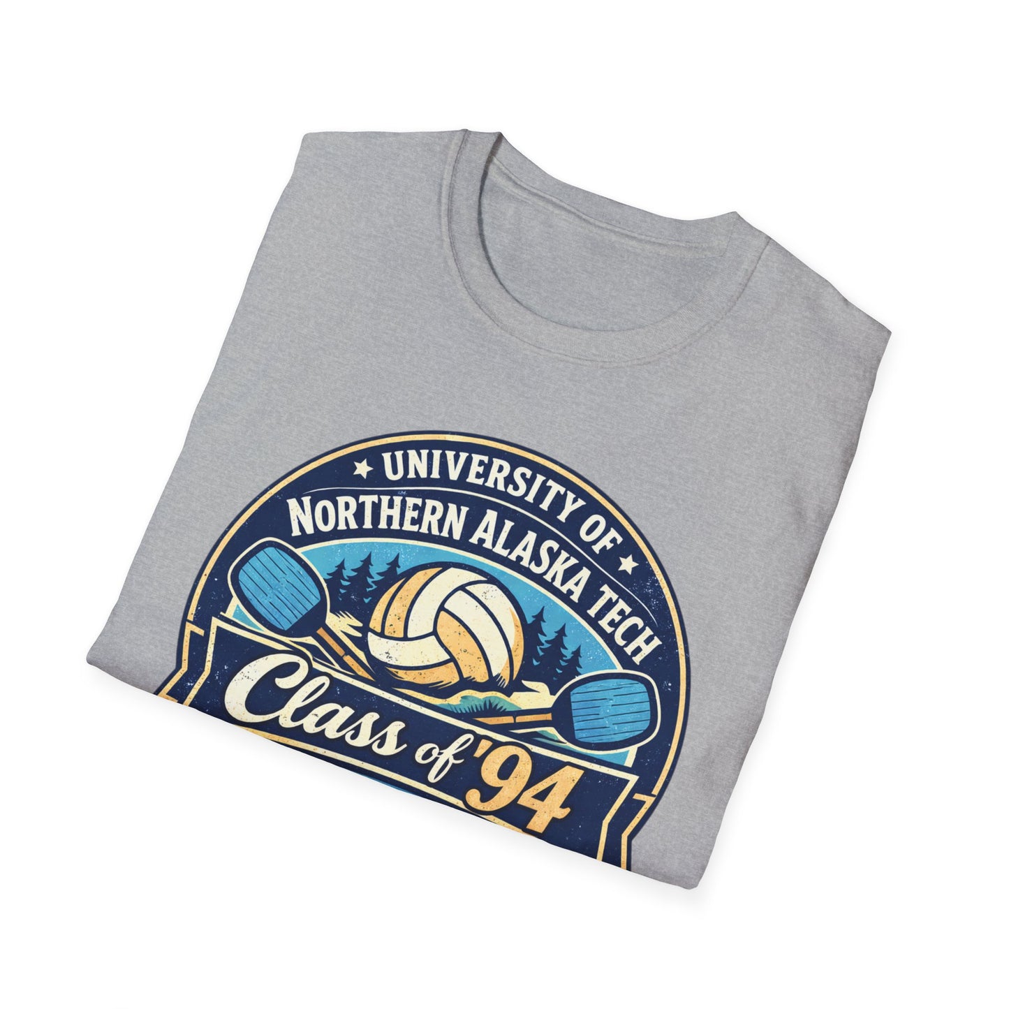 Class of '94 Beach Volleyball T-Shirt — University of Northern Alaska Tech Alumni Tee (Ice Version)