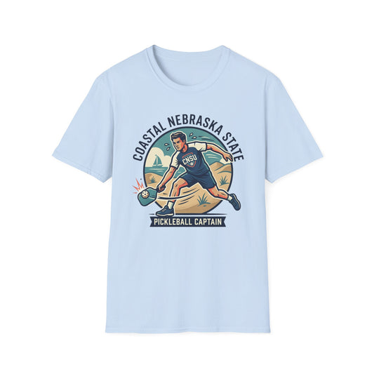 Pickleball Captain T-Shirt — Coastal Nebraska State Graphic Tee