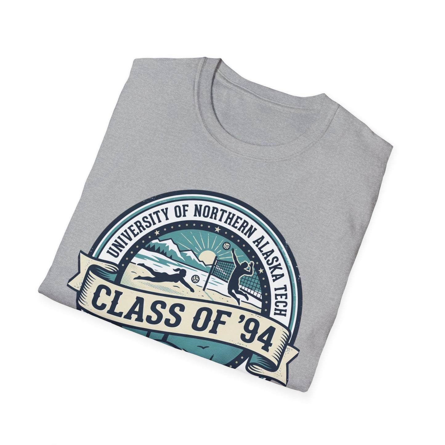 Class of '94 Beach Volleyball T-Shirt — University of Northern Alaska Retro Badge