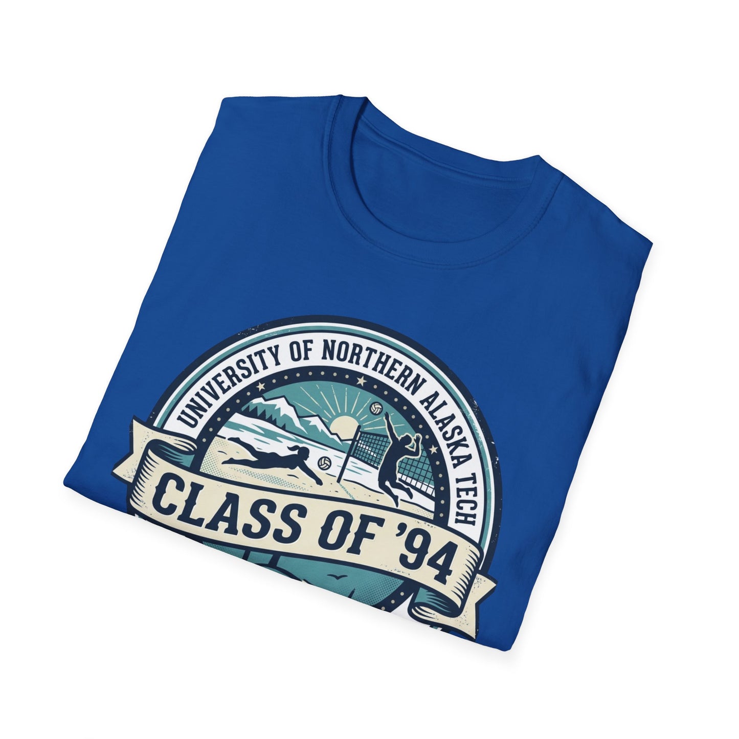 Class of '94 Beach Volleyball T-Shirt — University of Northern Alaska Retro Badge