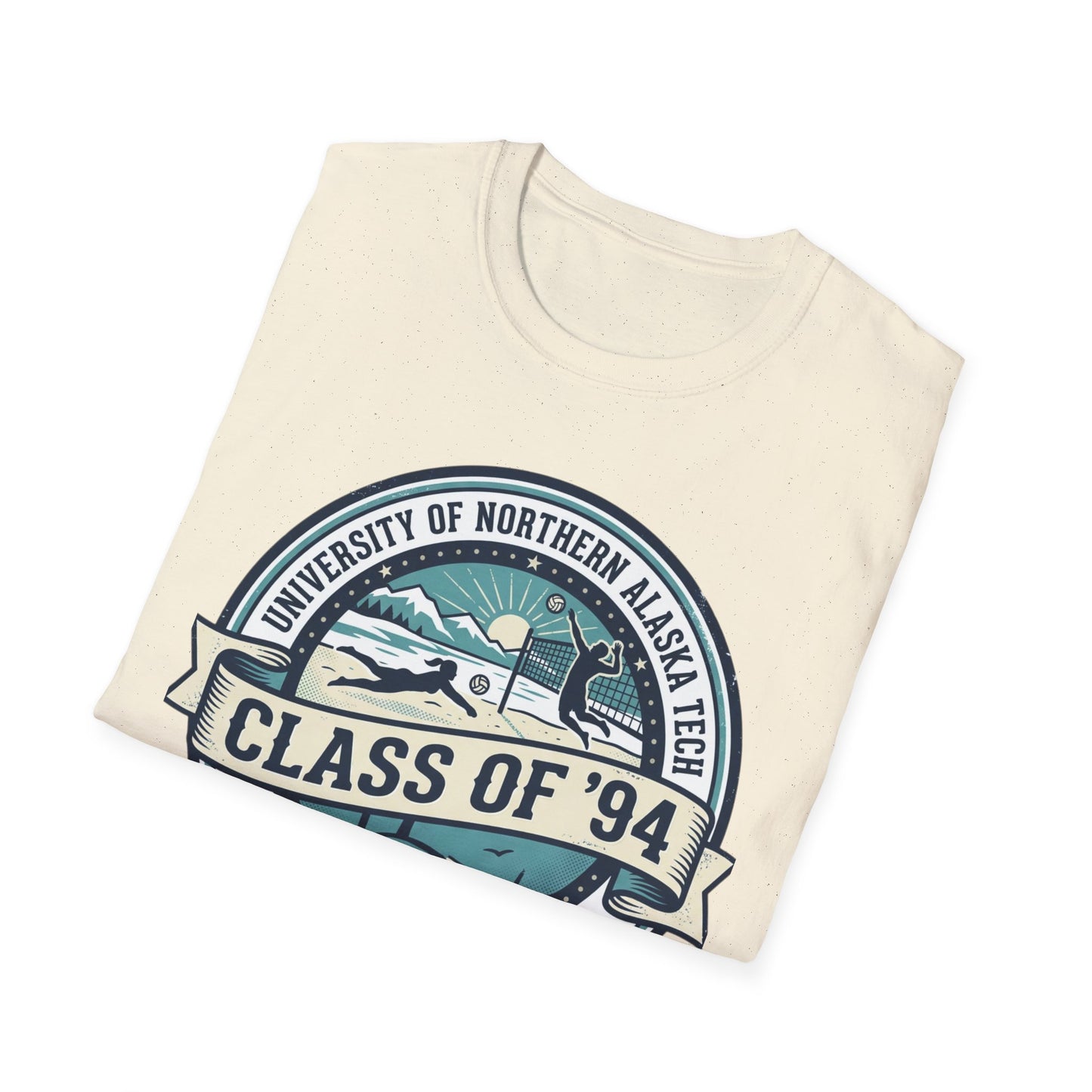 Class of '94 Beach Volleyball T-Shirt — University of Northern Alaska Retro Badge