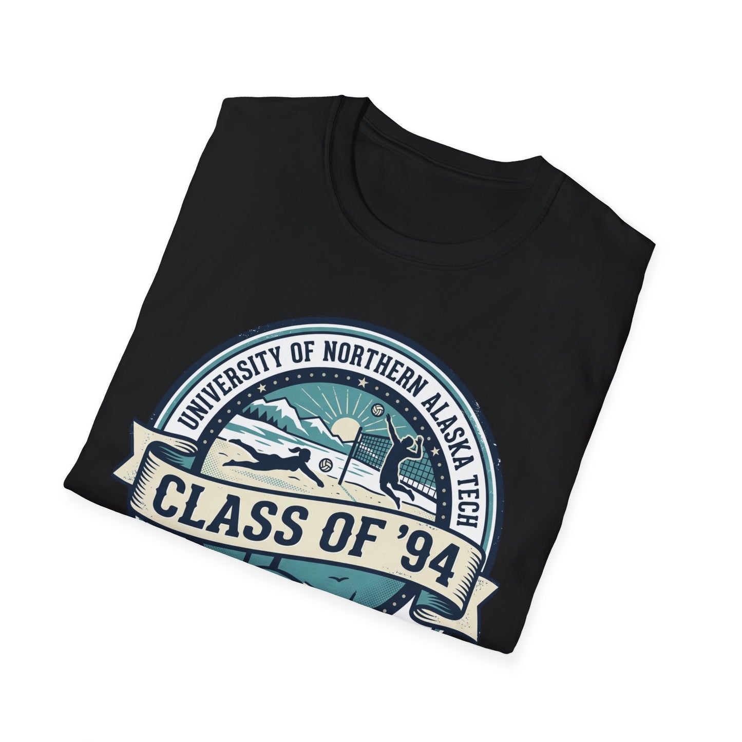 Class of '94 Beach Volleyball T-Shirt — University of Northern Alaska Retro Badge