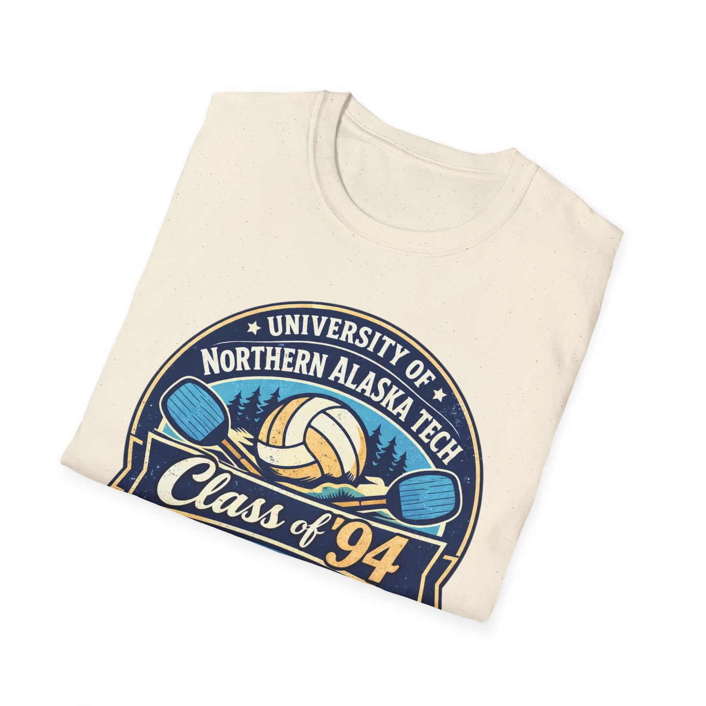 Class of '94 Beach Volleyball T-Shirt — University of Northern Alaska Tech Alumni Tee (Ice Version)